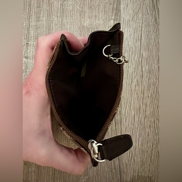 Coach Mini Skinny ID Case In Signature Canvas with Keychain - Picture 2 of 7